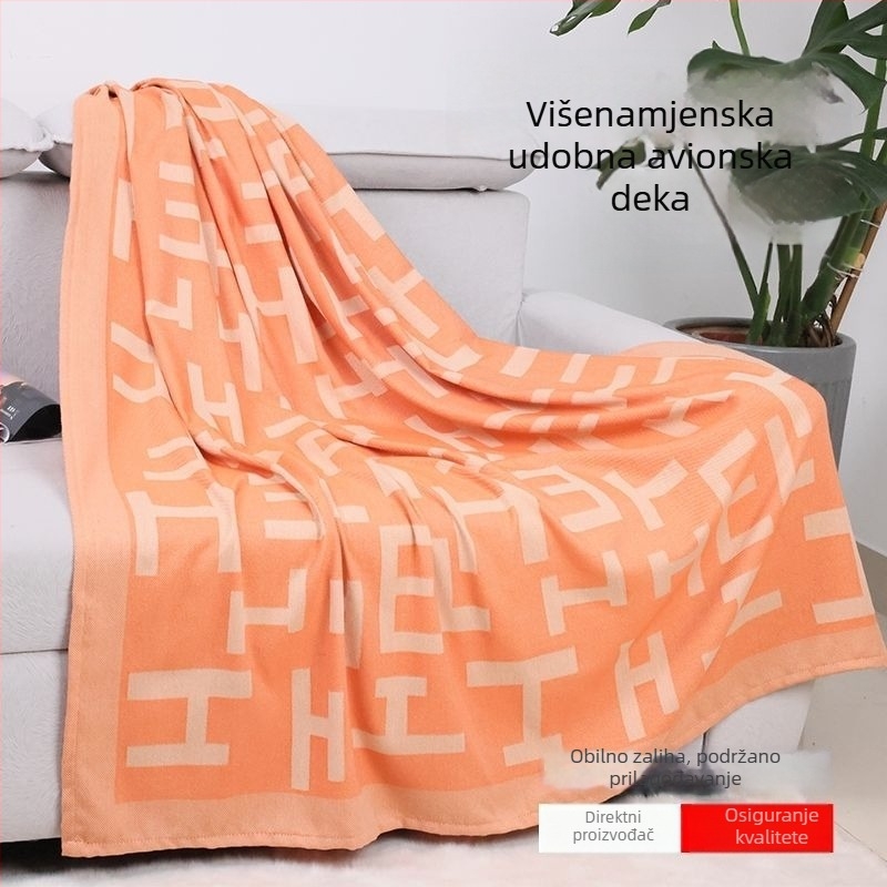 Premium pokriva u stilu avijacije, otporna na gužvanje, izuzetno mekana, geometrijski uzorak, četiri sezone, poliester, nordijski minimalistički prekrivač za kauč