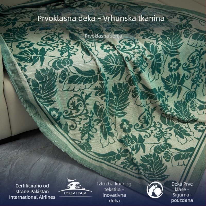 Premium pokriva u stilu avijacije, otporna na gužvanje, izuzetno mekana, geometrijski uzorak, četiri sezone, poliester, nordijski minimalistički prekrivač za kauč