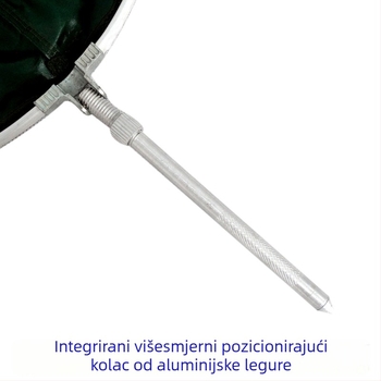 Pozicionirajući ribolovni štit od aluminijske legure, s gumom premazom, vojne zelene boje