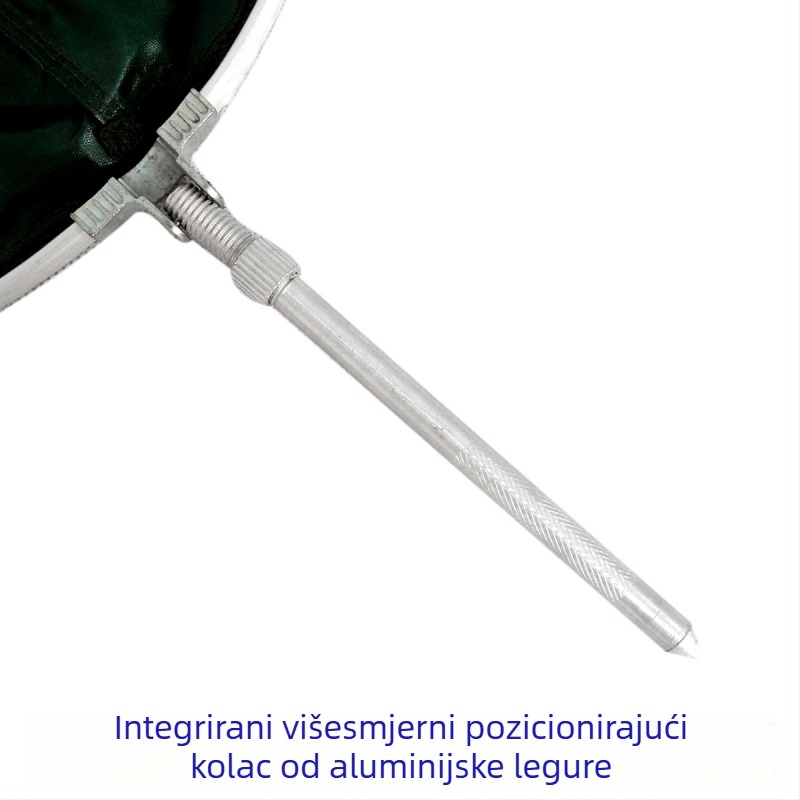 Pozicionirajući ribolovni štit od aluminijske legure, s gumom premazom, vojne zelene boje