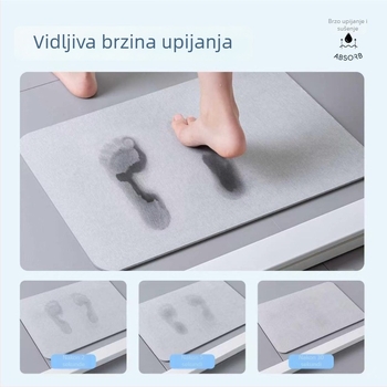 Nordijski minimalistički kuhinjski tepih od diatomita, L-oblik, upija vodu, brzo se suši