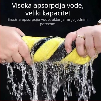 Velika debela krpa za pranje automobila, bez tragova, posebna krpa za čišćenje vozila, upijajuća krpa za stakla vozila, bez vlakana