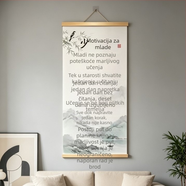 Nova stil motivacijska zidna slika za tinejdžere, pogodna za dom, radnu sobu i učionu