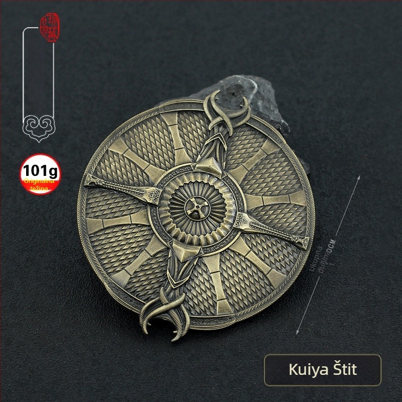 God of War Kratosov štit čuvara – potpuno metalni model oružja, dekorativni predmet