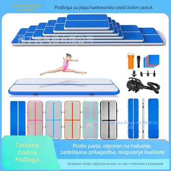 Naduhiva gimnastička podloga za vježbanje, jogu i Taekwondo, s zaštitom za salta i rastezljiva zračna jastuk