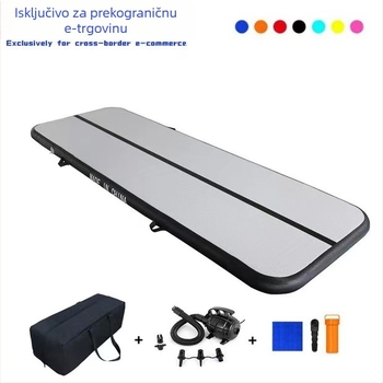Naduvljiva gimnastička podloga s debelim pomoćnim jastukom za salto i vježbe joge