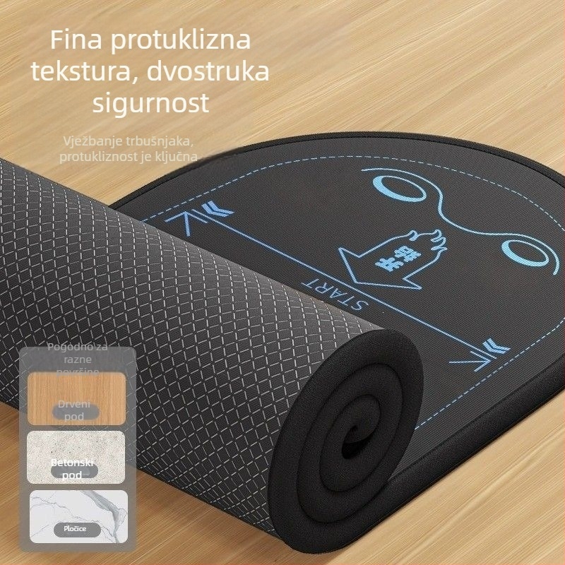 Podloga za ab wheel za vježbanje, joga i fitness, debela, ublažava udarce i zvučnu izolaciju