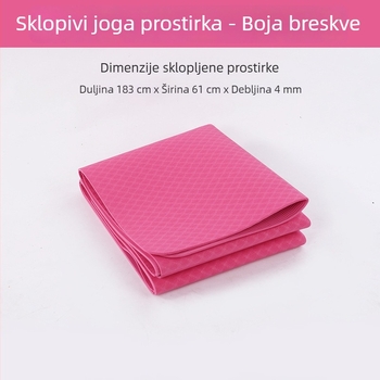 TPE joga prostirka, sklopiva i prijenosna, otporna na vlagu za fitness i gimnastiku, debljine 4/6/8/10 mm