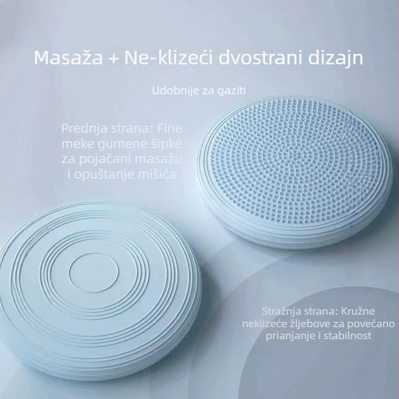 Joga prostirka s mat završnim, plochim dizajnom za ravnotežu, jastukom i masažom, protuklizna i debela