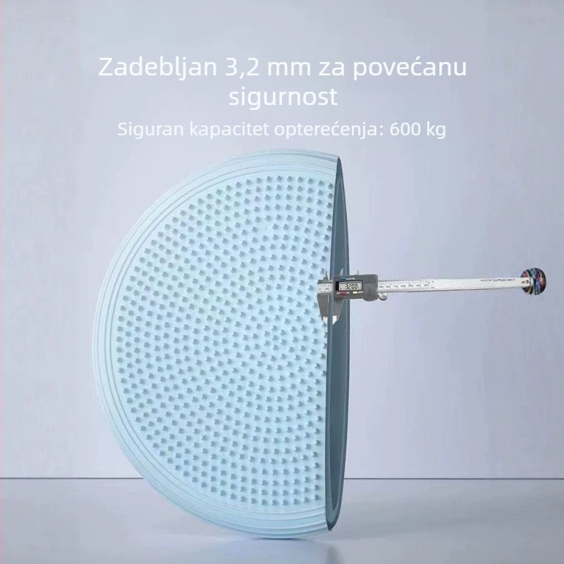 Joga prostirka s mat završnim, plochim dizajnom za ravnotežu, jastukom i masažom, protuklizna i debela