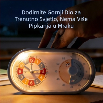 Slatki dvostruki crtani tajmer za djecu — budilica i mjerač vremena za spavaću sobu i prostor za učenje