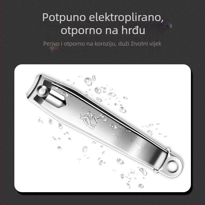 Klipovi za nokte od nehrđajućeg čelika s elektroplatiranim završetkom i oštrim ravnim rubom – za kućnu i profesionalnu manikuru