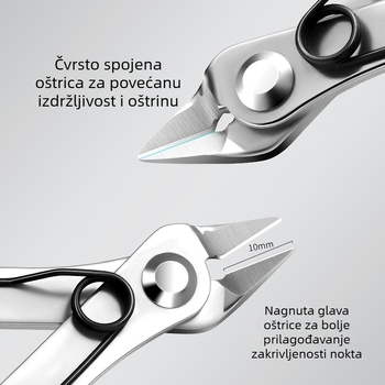 Set alata za manikuru: kliješta za uklanjanje kristala, kliješta za rezanje, metalne škare i škare za lanac — profesionalni alati za salon noktiju