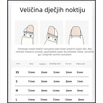 Dječje naljepnice za nokte, vodootporne i sigurne za nokte, s crtanim dizajnom