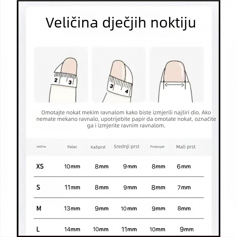 Dječje naljepnice za nokte, vodootporne i sigurne za nokte, s crtanim dizajnom