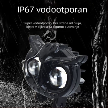 LED projektor visoke svjetline za motocikle i električna vozila, žuto-bijeli promjenjivi snop, visoki i niski snop, univerzalno 12-85V