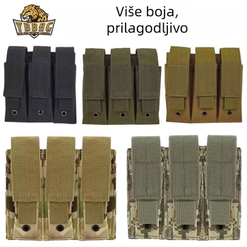 9 mm dvostruka torbica za spremnike — taktička torbica s brzim oslobađanjem za aktivnosti na otvorenom