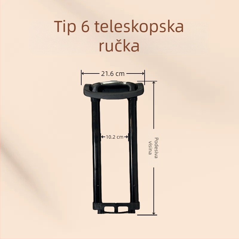 Ugrađena teleskopsku ručku za prtljagu — metalni dodatak za kufere i kozmetičke torbe, prilagođeno velikim narudžbama