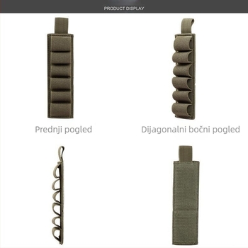 Vanjska torbica za metke s 6 rupa, Velcro dodaci, višenamjenski taktički alat