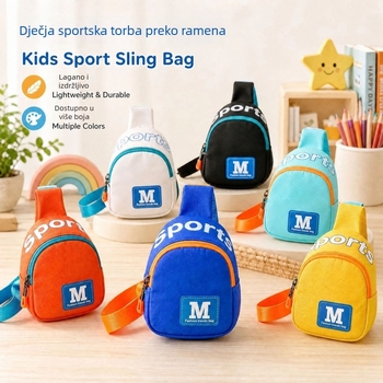 Slatka dječja crossbody torba s crtanim dizajnom, prijenosna, ležerna i svestrana