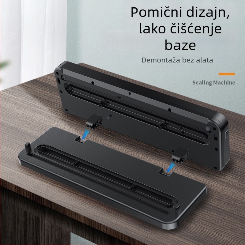 Kompaktni vakuumski zatvarač za suho i mokro korištenje, potpuno automatiziran, kućni aparat za pakiranje hrane i vakuumsko očuvanje, bijela marka