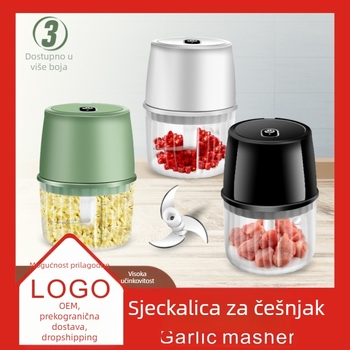 Bežični USB električni aparat za mljevenje češnjaka, prijenosno višenamjensko kuhinjsko pomagalo za češnjak, čili i meso