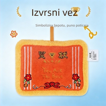 Kreativna i slatka krpa za ruke s motivom nagrade, motivirajući dar učenicima i djeci, za vrtić, debeli ručnik za kuhinju i kupaonicu.