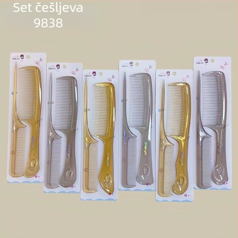 Set od dva plastična češlja za kosu, duljine 20 cm ili više, za kućnu upotrebu