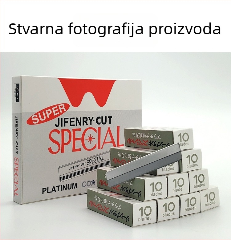 Karbonsko-čelični trimer za obrve s staklenim rubom i nazubljenom oštricom, jednokratni trimer za obrve, alat za šminkanje obrva s tetovažom.