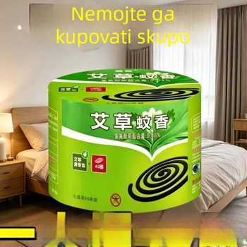 Artemisia incenso protiv komaraca, velika kućna paketa, bez dima, svjež miris, 40 spirala