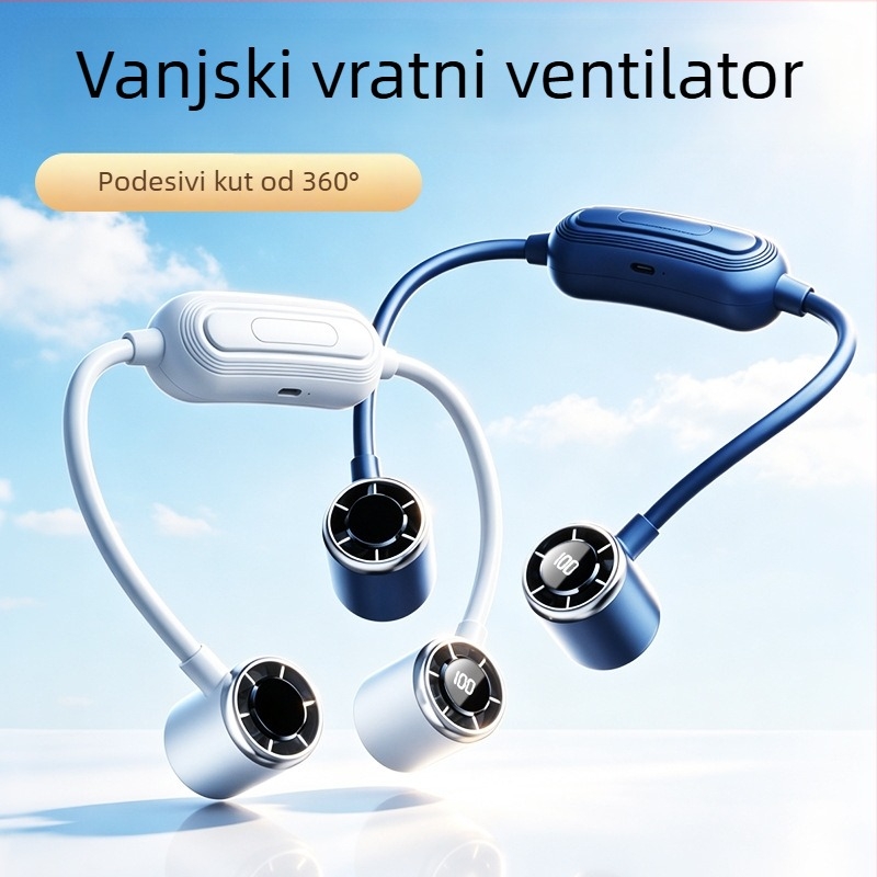 Ventilator oko vrata, 2026 novi model, mini prijenosni ventilator s dugim trajanjem baterije