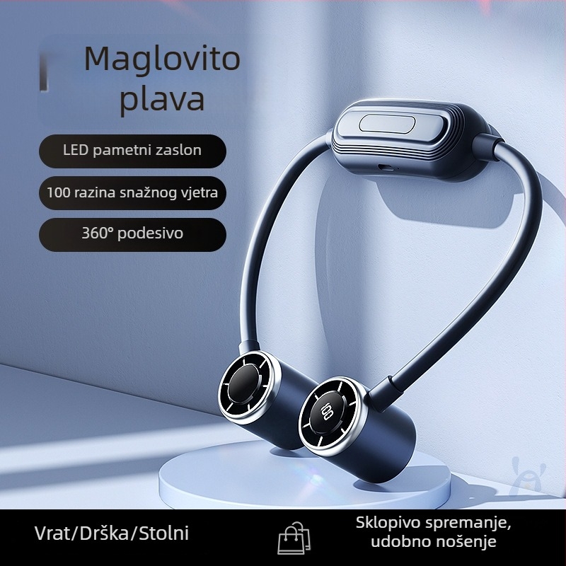 Ventilator oko vrata, 2026 novi model, mini prijenosni ventilator s dugim trajanjem baterije