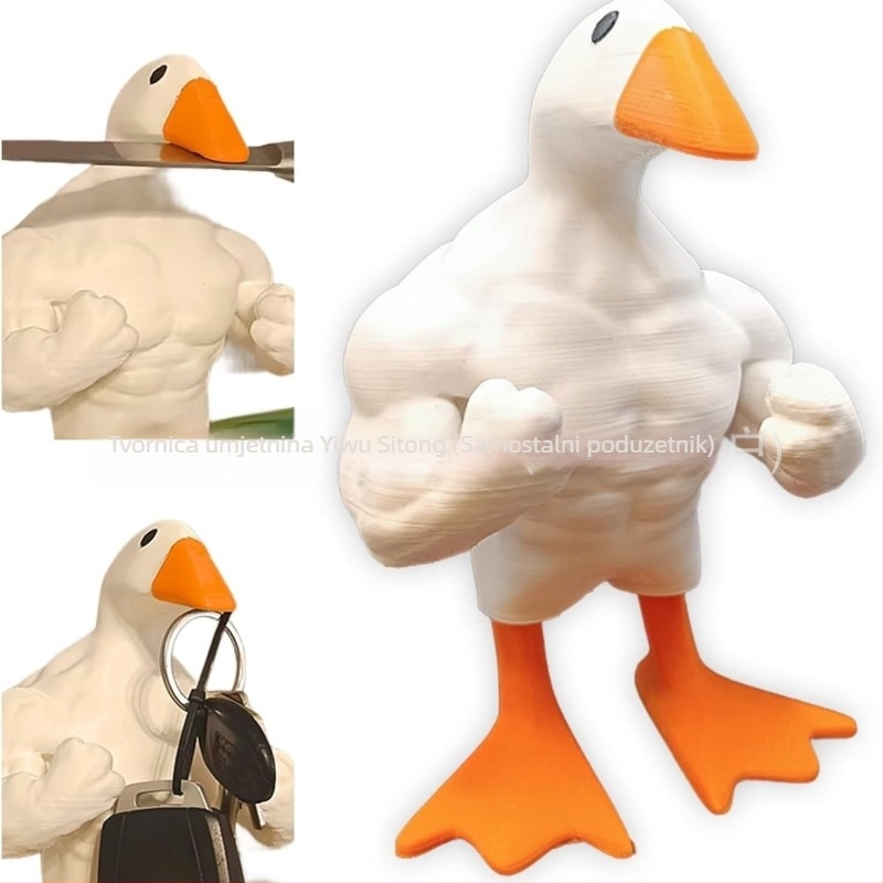 Slatka mini patka od smole za dekoraciju doma i vrta