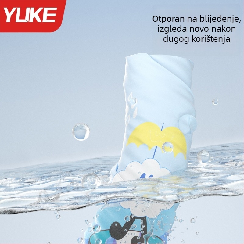 Dječji kupaonski ručnik s crtanim motivom, s kopčom, iznimno mekan, upija brzo, mikrovlakana plažna ručnik