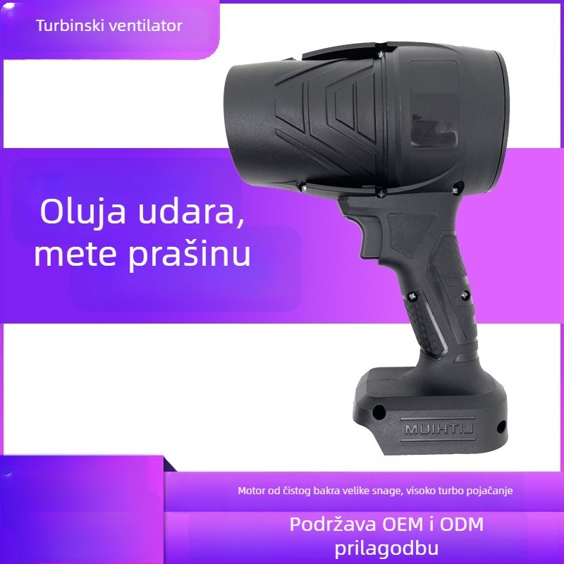 Novo sušilo za kosu s turboventilacijom i litijskom baterijom za kućnu i industrijsku upotrebu, visoke snage