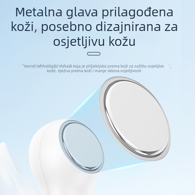 Uređaj za lice s toplom i hladnom kompresijom i lednim kompresom za zatezanje pora, uz crvenu i plavu svjetlost