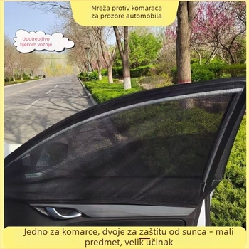 Magnetska automobilska mreža za prozore – zaštita od insekata i sunčevog zračenja za krovni prozor i bočne prozore