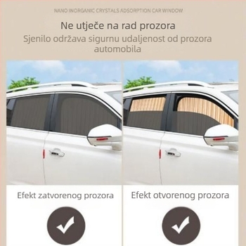 Automobilska zavjesa za prozore za bebe, tračnica za montažu, privatnost na stražnjem dijelu sjedala