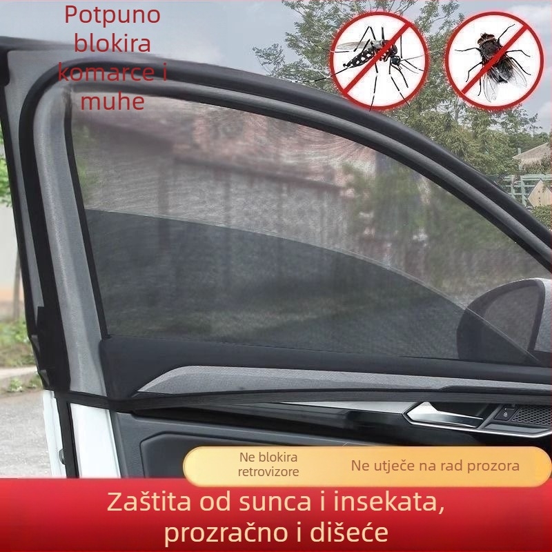 Automobilska mreža protiv komaraca i prozorna zavjesa koja diše, zaštita od sunca i toplinska izolacija