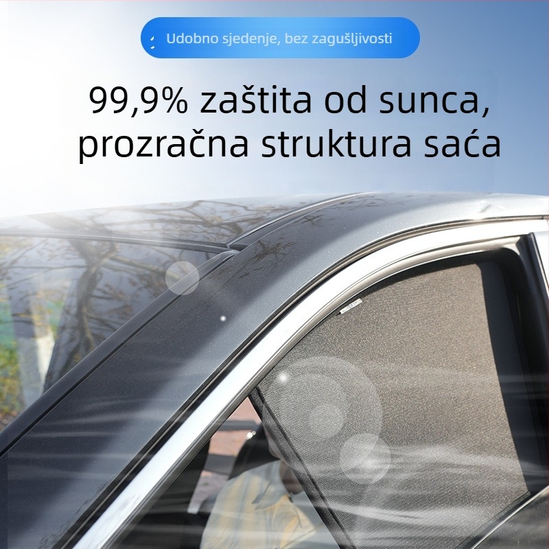 Magnetska mrežasta zavjesa za automobile, za prozore — prednje i bočne — prilagođena japanskim automobilima