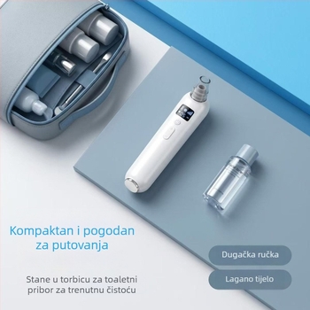 Kućni uređaj za usisavanje crnih točaka i njegu lica, električni uređaj za njegu kože s toplom kompresijom pora za akne i mitesere