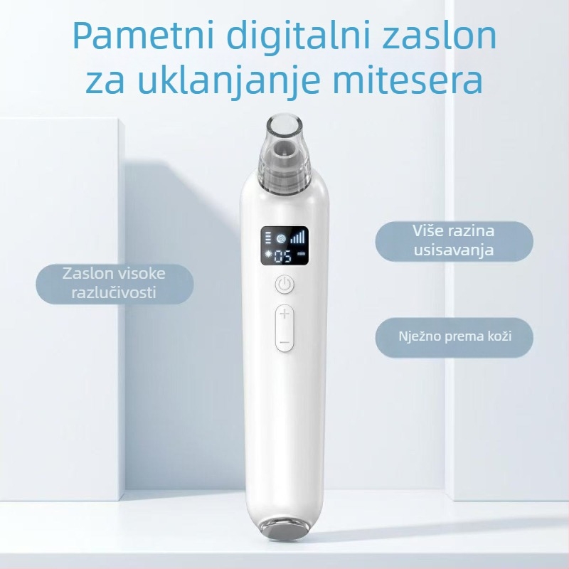 Kućni uređaj za usisavanje crnih točaka i njegu lica, električni uređaj za njegu kože s toplom kompresijom pora za akne i mitesere