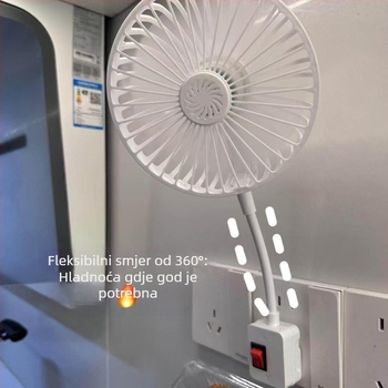 Stolni i zidni ventilator s fleksibilnim crijevima, tih rad, za ured, dom, kuhinju i kućnu upotrebu, s difuzorom mirisa