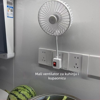 Stolni i zidni ventilator s fleksibilnim crijevima, tih rad, za ured, dom, kuhinju i kućnu upotrebu, s difuzorom mirisa