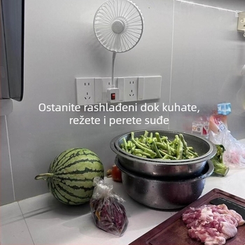 Stolni i zidni ventilator s fleksibilnim crijevima, tih rad, za ured, dom, kuhinju i kućnu upotrebu, s difuzorom mirisa