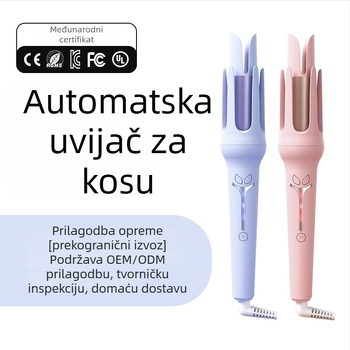 Potpuno automatski uvijač za kosu Pro – dugotrajno oblikovanje, 3-u-1 nastavak za velike valove
