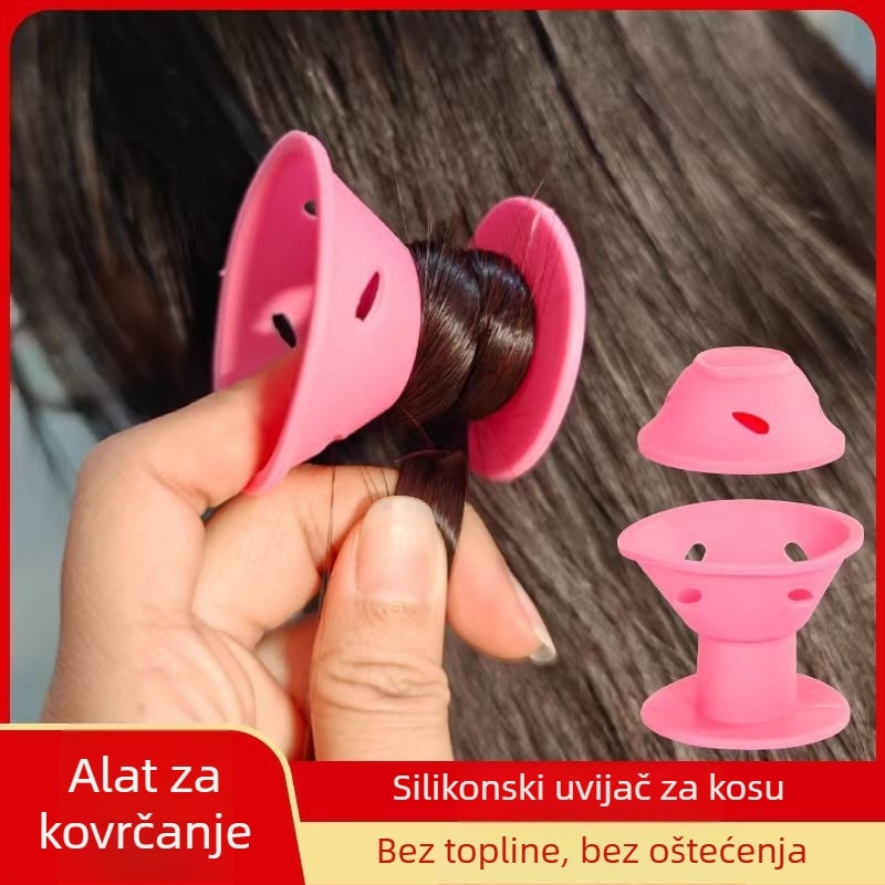 Uvijač za kosu u obliku gljive, plastičan, nježan prema kosi, jednostavan za korištenje za lepršave pramenove