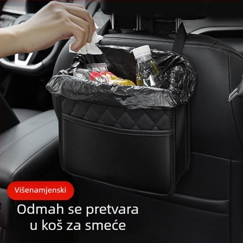 Kožni organizator stražnjeg dijela sjedala automobila — viseća torba za pohranu, višenamjenski i vodootporan