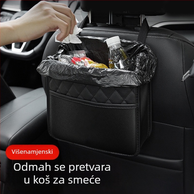 Kožni organizator stražnjeg dijela sjedala automobila — viseća torba za pohranu, višenamjenski i vodootporan