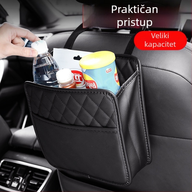 Kožni organizator stražnjeg dijela sjedala automobila — viseća torba za pohranu, višenamjenski i vodootporan